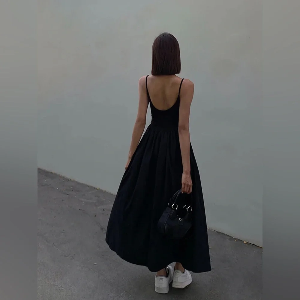 Commense Patchwork Pockets Cotton Cami Midi Dress in XS - Picture 2 of 2